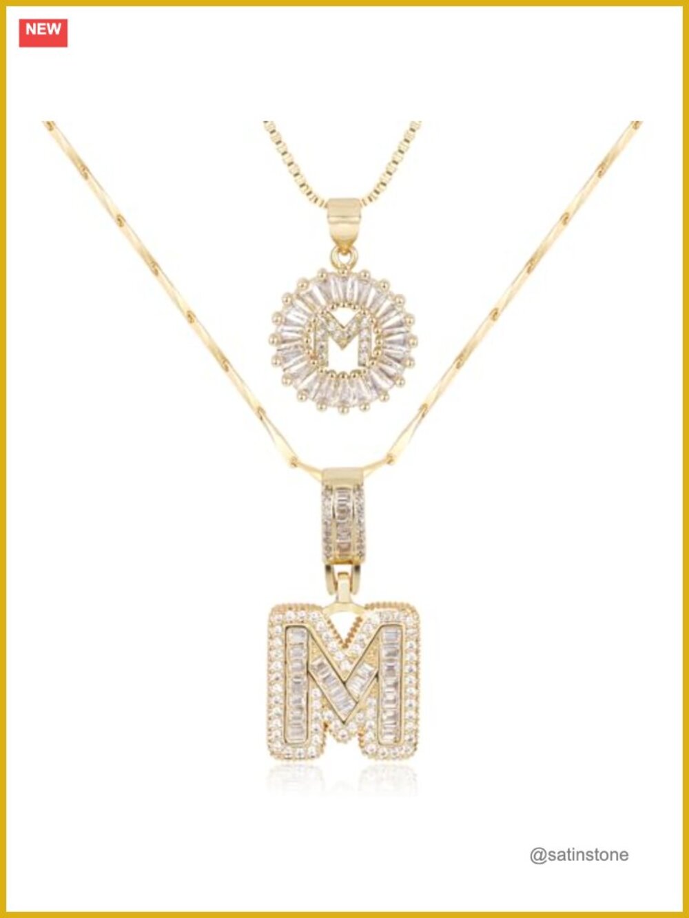 14k Gold Plated Letter Necklace Dainty Custom Name Pendant Necklace for Women
